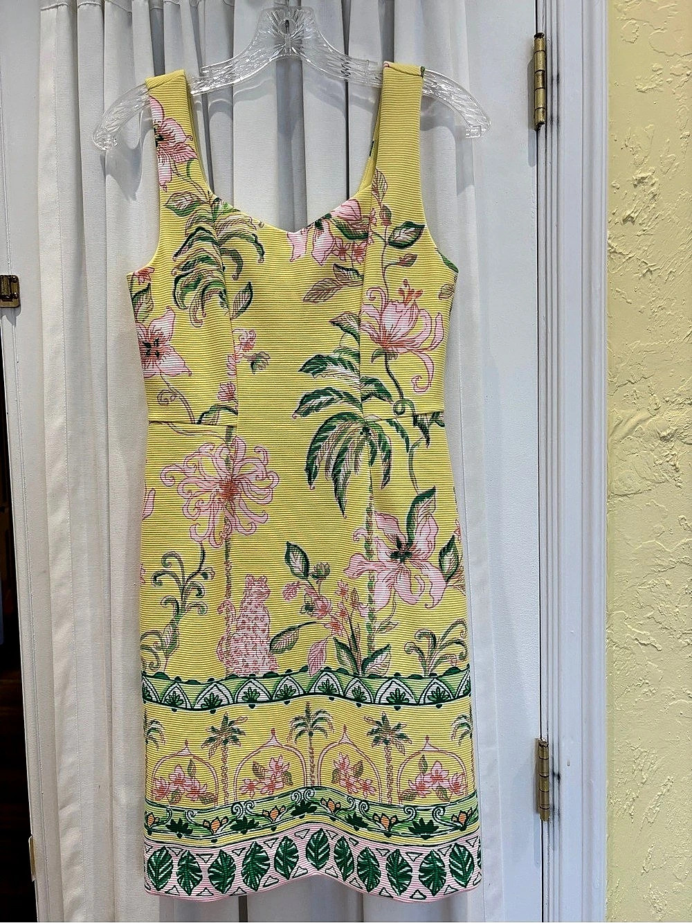 Lilly Pulitzer Floral Mini Dress in Yellow & Pink Size XS Like New
